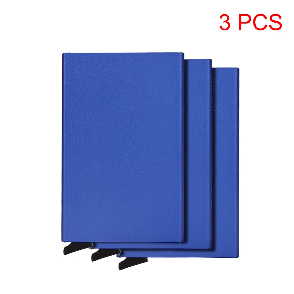 HOMEFISH Portable Metal Card Holder, Slim Mini Wallet, Simple Coin Purse for Men and Women