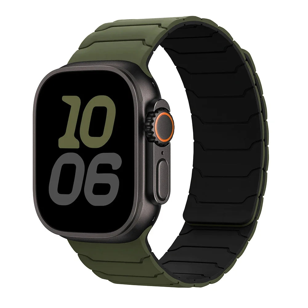 Magnetic Strap For Apple Watch Bands 46mm 42mm 49mm 45mm 44mm 41 Silicone Sport Bracelet iWatch Series ultra3 11 10 9 8 7 6 5 SE