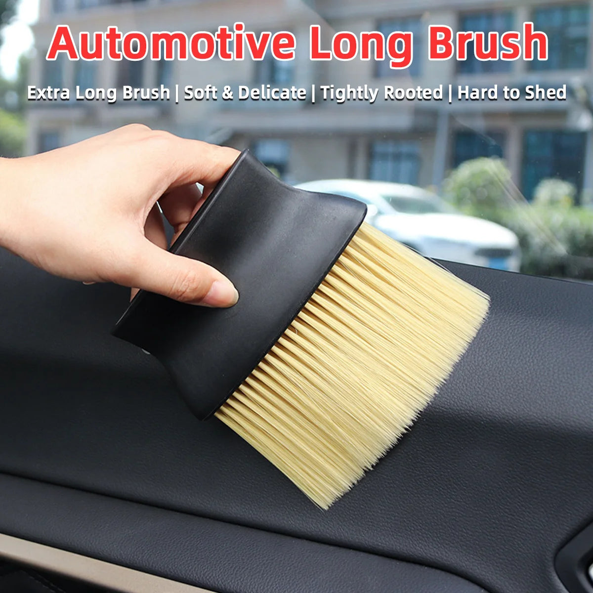 Car Interior Dust Removal Brush Set Air Outlet Instrument Panel Special Air Conditioner Gap Cleaning Soft Brush Car Tools