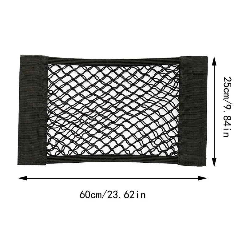 Car Trunk Storage Bag Nylon Mesh Nets Auto Back Rear Trunk Organizer Elastic String Luggage Net Holder Pocket Vehicle supplies