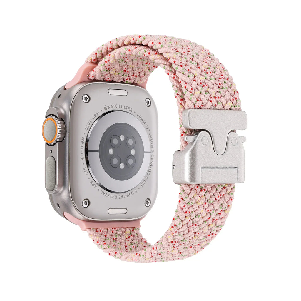 Braided Strap For Apple Watch Band 44mm 40mm 45mm 49mm 41mm 46mm 42mm Bracelet iWatch Series Ultra2 10 9 SE 8 7 65 Magnetic Band