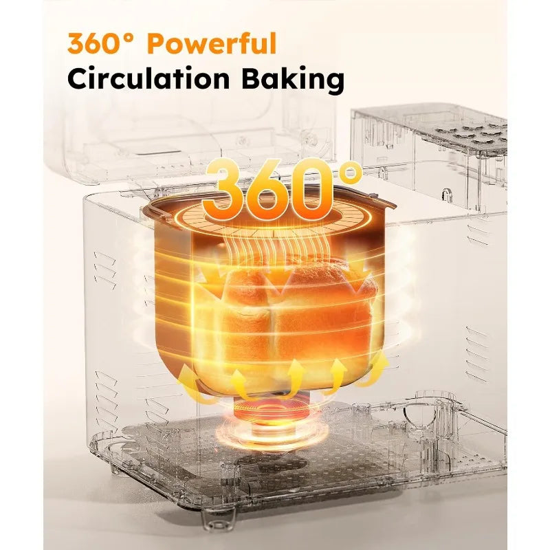 2LB Bread Maker Machine, 17 In 1 Automatic Stainless Steel Bread Machine, Non-stick, Beginner-Friendly Controls, 15 Hour Timer