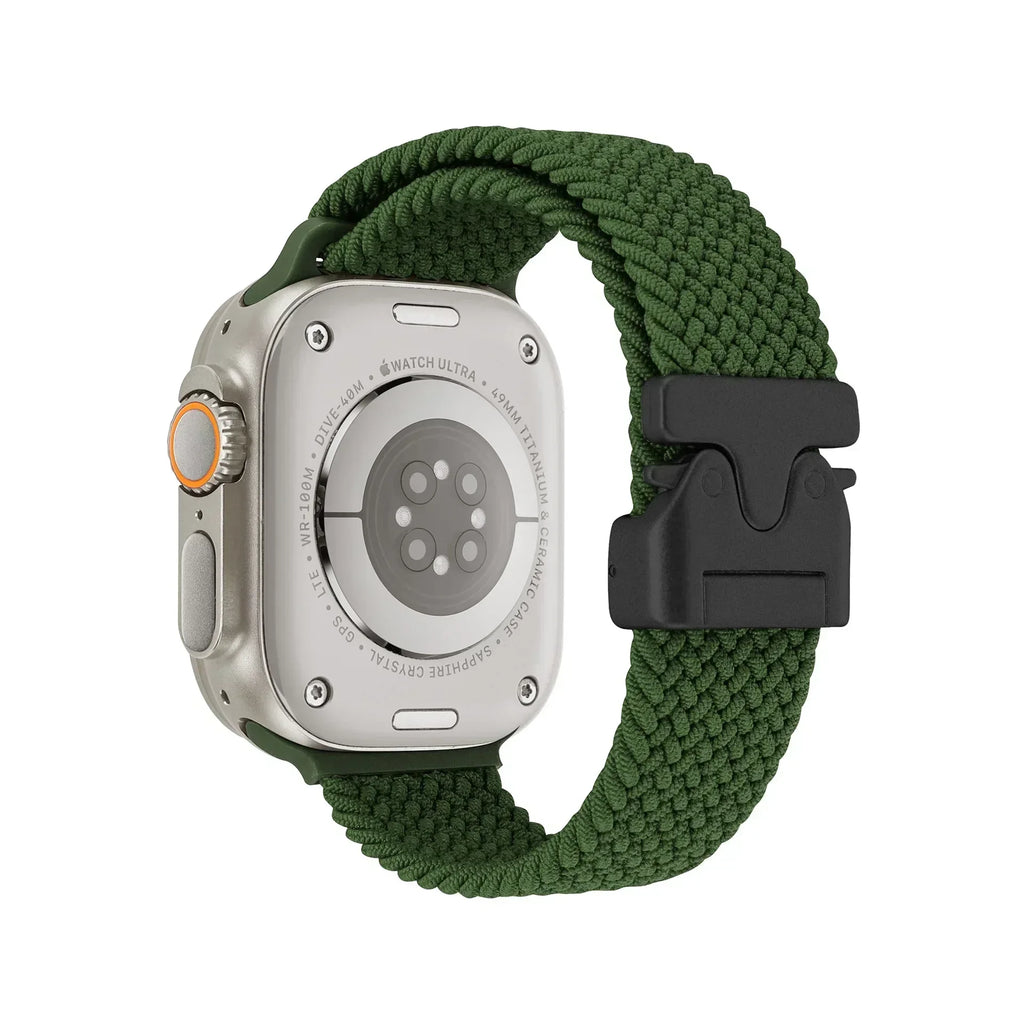 Braided Strap For Apple Watch Band 44mm 40mm 45mm 49mm 41mm 46mm 42mm Bracelet iWatch Series Ultra2 10 9 SE 8 7 65 Magnetic Band