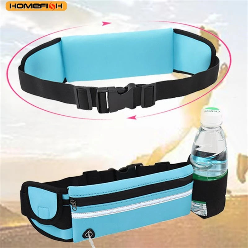 HOMEFISH New Waterproof Sports Waist Bag, Dedicated Close-Fitting Waist Pack for Running and Cycling, Multifunctional Portable