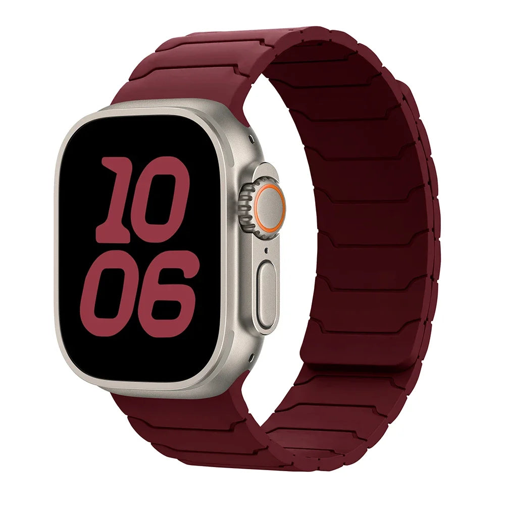 Magnetic Strap For Apple Watch Bands 46mm 42mm 49mm 45mm 44mm 41 Silicone Sport Bracelet iWatch Series ultra3 11 10 9 8 7 6 5 SE