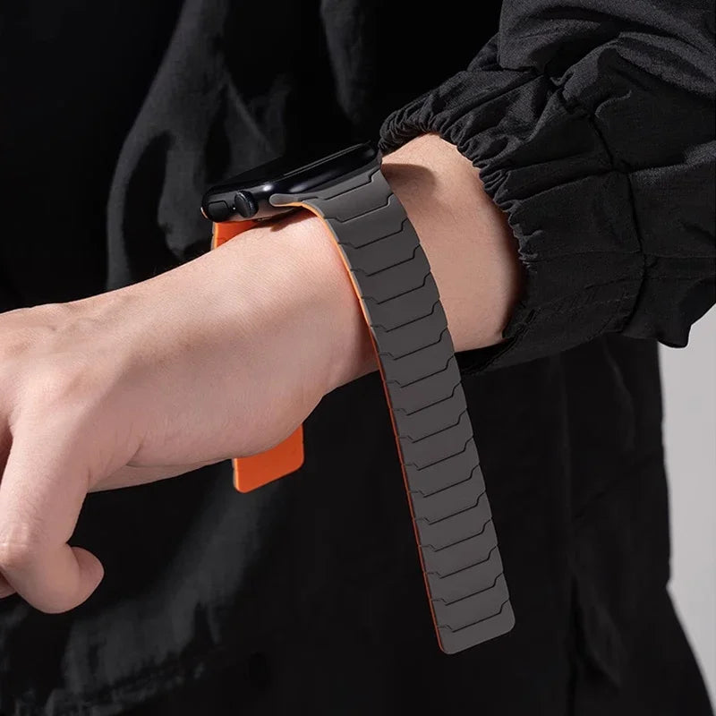 Magnetic Strap For Apple Watch Bands 46mm 42mm 49mm 45mm 44mm 41 Silicone Sport Bracelet iWatch Series ultra3 11 10 9 8 7 6 5 SE