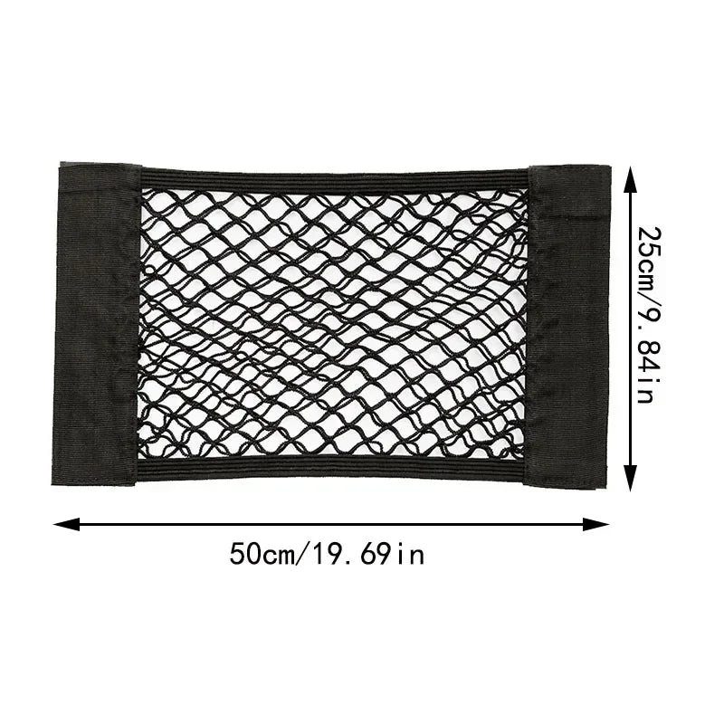 Car Trunk Storage Bag Nylon Mesh Nets Auto Back Rear Trunk Organizer Elastic String Luggage Net Holder Pocket Vehicle supplies