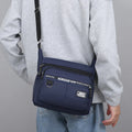 Men's business single-shoulder bag, suitable for business trips and work, made of nylon material, with a single shoulder strap.