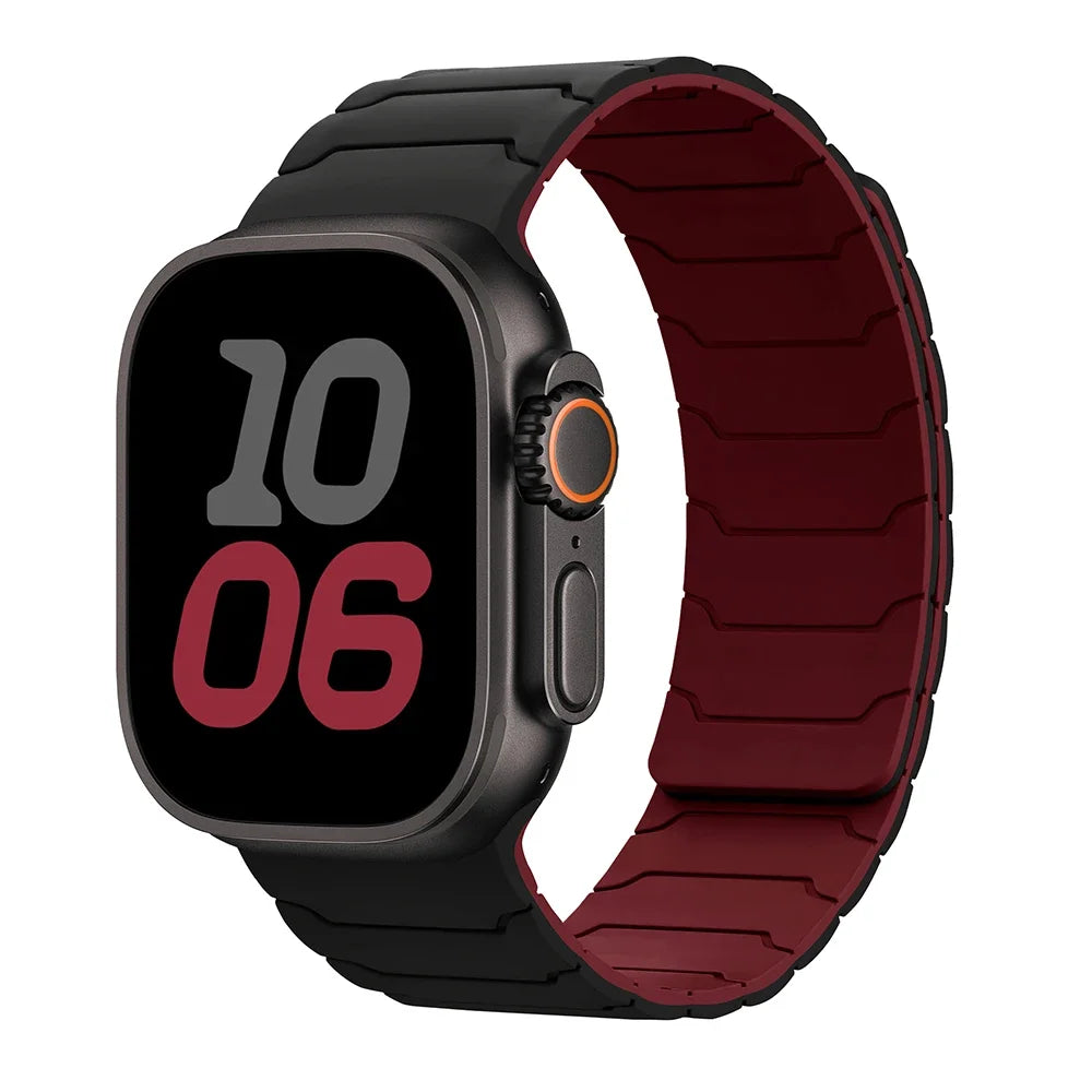 Magnetic Strap For Apple Watch Bands 46mm 42mm 49mm 45mm 44mm 41 Silicone Sport Bracelet iWatch Series ultra3 11 10 9 8 7 6 5 SE