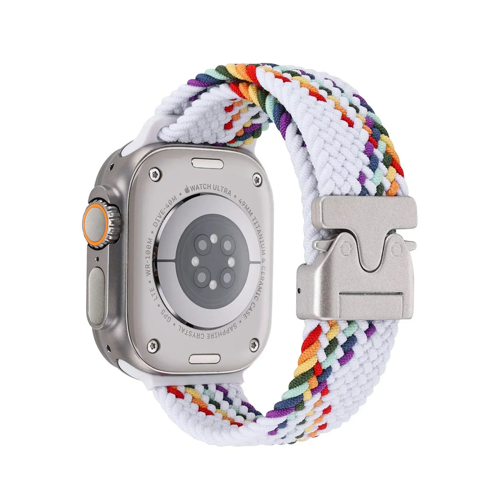 Braided Strap For Apple Watch Band 44mm 40mm 45mm 49mm 41mm 46mm 42mm Bracelet iWatch Series Ultra2 10 9 SE 8 7 65 Magnetic Band