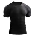 Fitness clothes men's outdoor sports quick drying short sleeved t-shirt training pro running stretch tight fitting clothes yoga