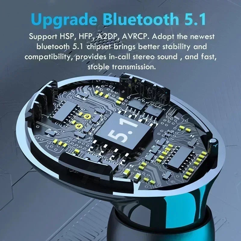Original M10 Wireless Bluetooth Earpods - All-in-One Sports Headphones with Active Noise Canceling, Stereo Sound & Built-in Mic
