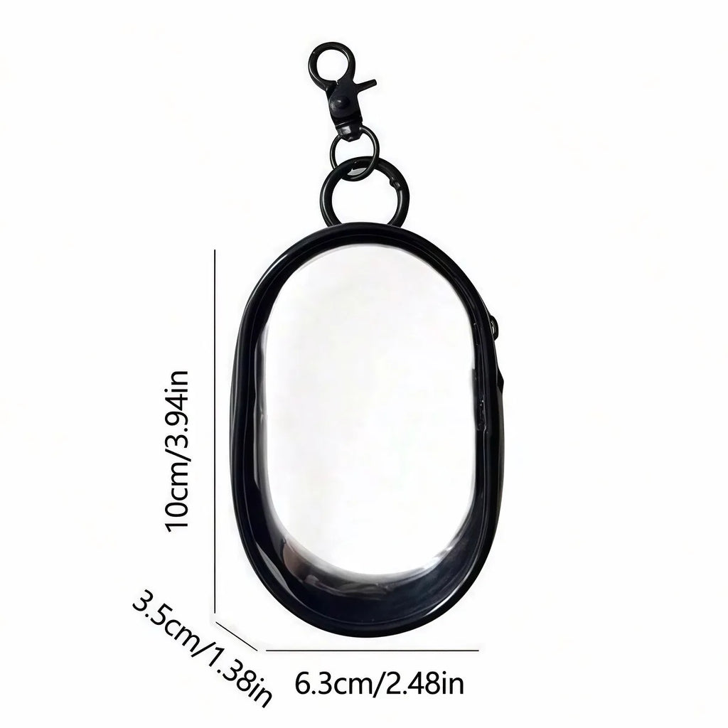 Portable Mini Clear Zipper Storage Bag KeychainCartoon Doll ChildrenToy MysteryBox Organizer for Earphones Chargers Gift Bag liu
