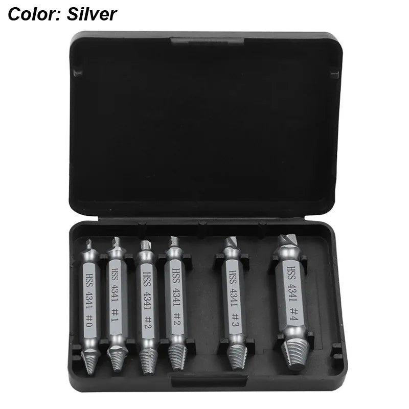 Damaged Screw Extractor Set HSS Drill Bit Stripped Broken Remover Small Easily Quickly Take Out Kit Easy Demolition Power Tools